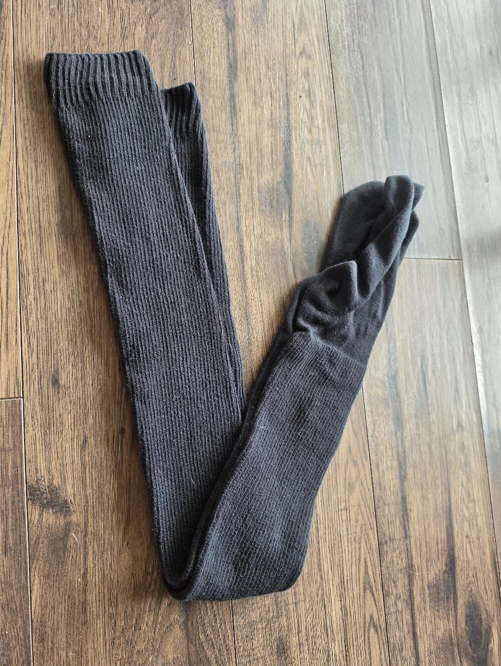 Thigh High Black Ribbed Over-the-Knee Socks